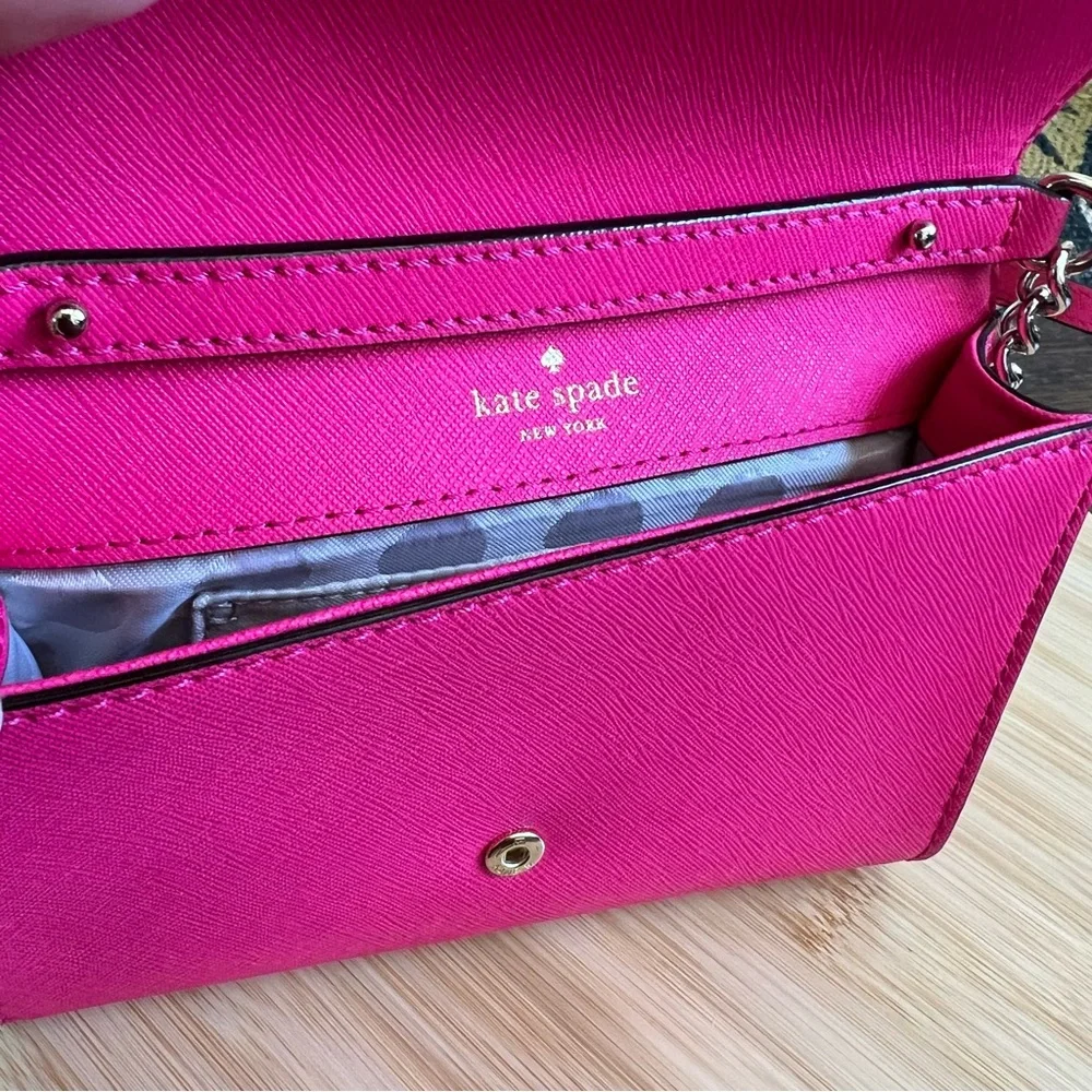 NWOT! Kate Spade Cedar St Cami Pink Saffiano Leather Small Chain Strap Crossbody